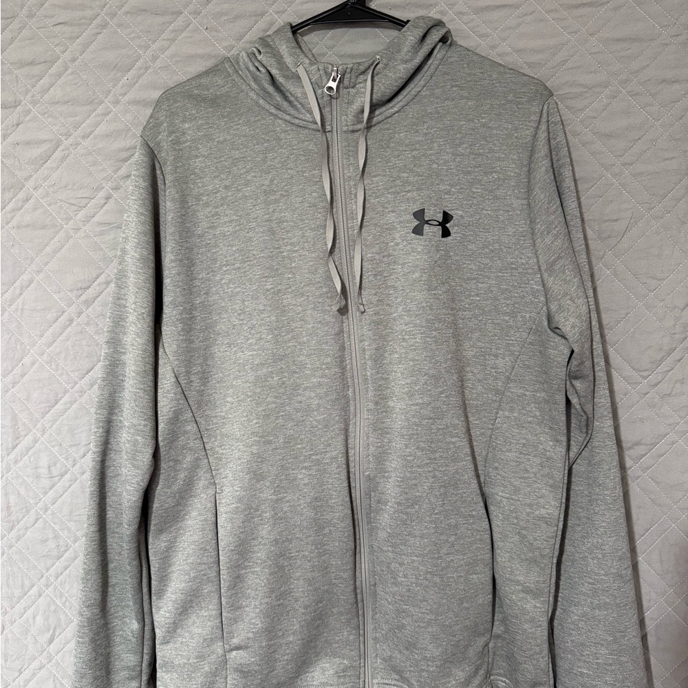 Under Armour Light Gray Full-Zip Hoodie